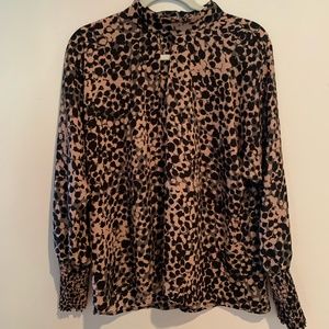 Allison Joy high neck keyhole blouse size medium